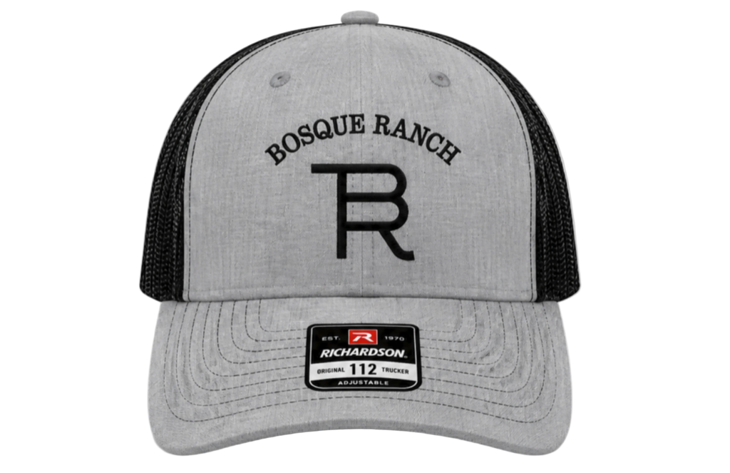 Bosque Ranch Richardson 112 Heather Gray & Black Cap