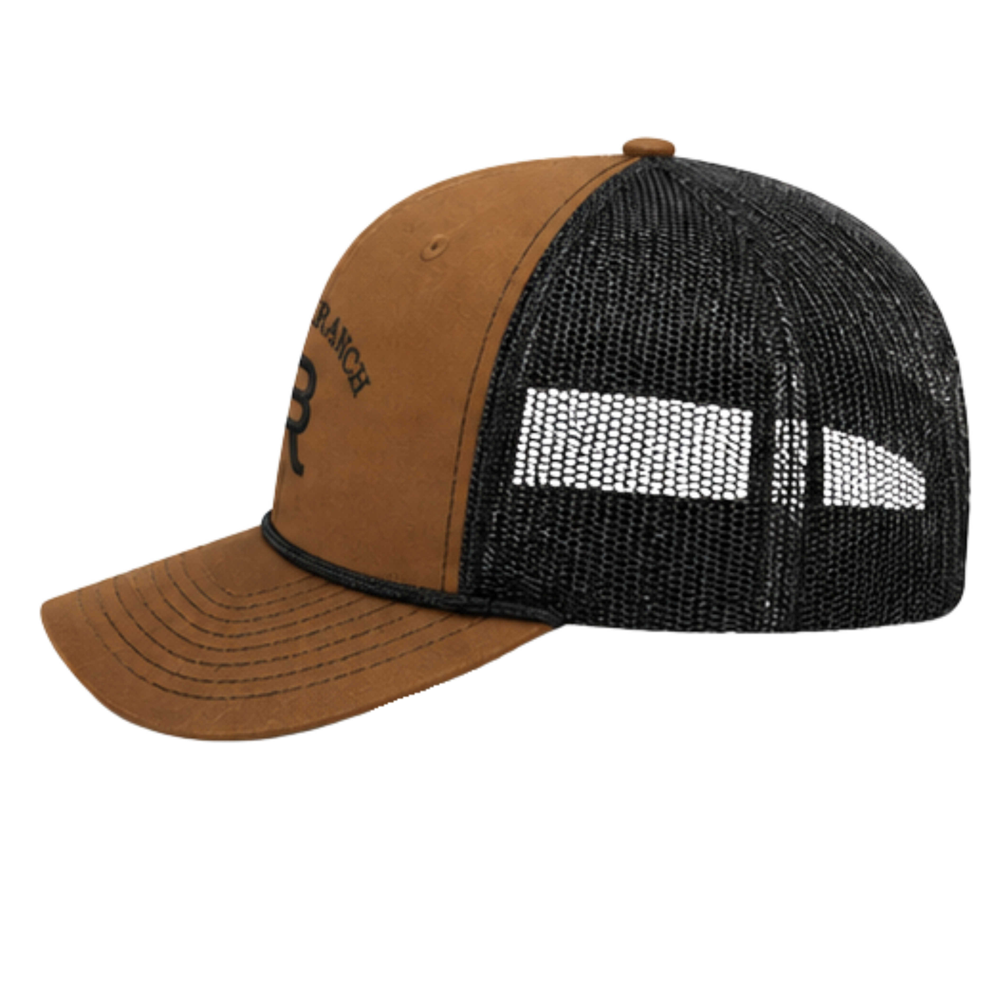 Bosque Ranch Richardson 112FPR Carmel & Black Rope Cap