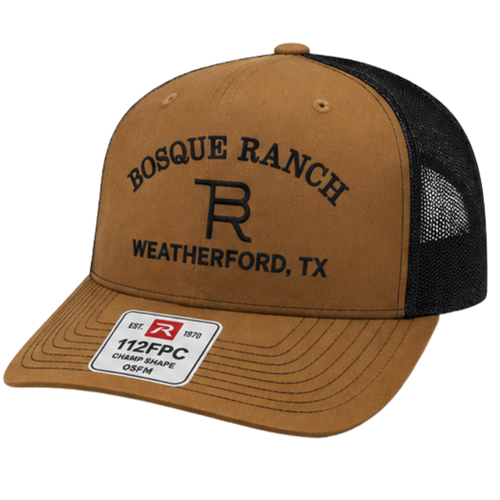 Bosque Ranch Weatherford, TX Richardson 112FPR Carmel & Black Cap